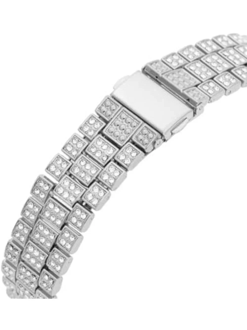 Iced-Out Bling Diamond Luxury Quartz Watch for Men - Hip Hop Style with Date